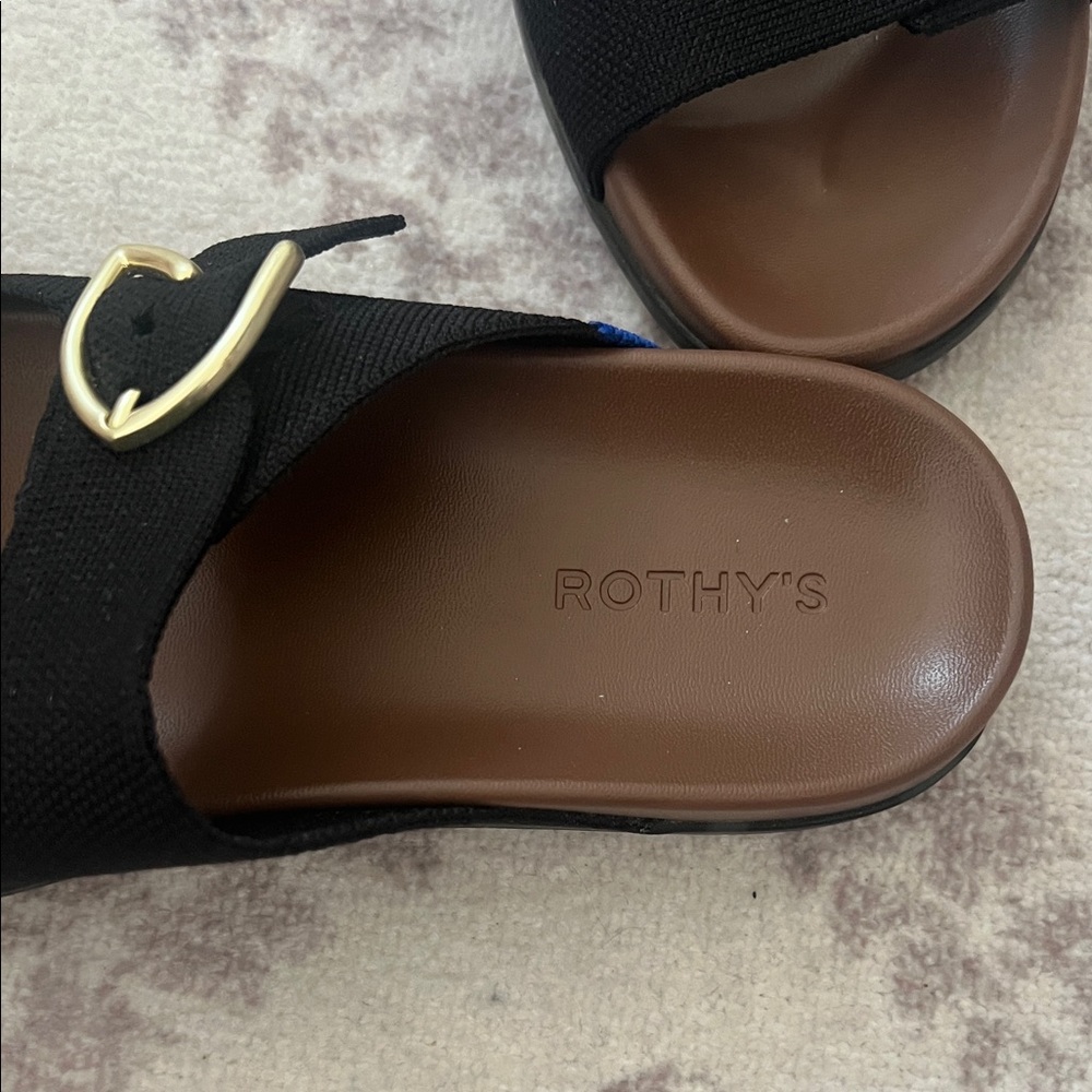Rothy's Black The Buckle Slide 9.5 - Picture 2 of 4